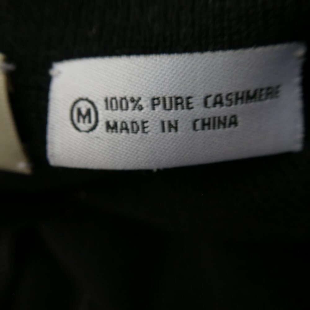 CaSHMeRe Neiman Marcus Black Shacket Cardigan White Top Stitch Flapped Pockets M - Picture 8 of 8